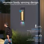 LED Ηλιακό επιτοίχιο/ κρεμαστό φωτιστικό 18W 1200mAh