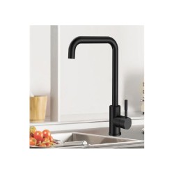 Ανάμεικτη βρύση μαύρο ματ 32cm ZS-5204