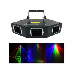 Φωτιστικό Laser Show RGB με 4 Εξόδους Πολυχρωμικό Εφέ για Σκηνή & Πάρτι