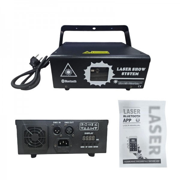 Σύστημα Laser Show με Bluetooth και DMX για Εφέ Φωτισμού