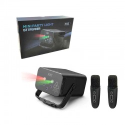 Φορητό Ηχείο με Φώτα Πάρτι & Bluetooth + 2 Ασύρματα Μικρόφωνα
