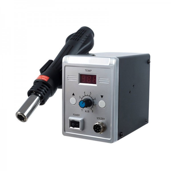 Σταθμός κόλλησης ρεύματος 700W με ρύθμιση θερμοκρασίας & 3 ακροφύσια