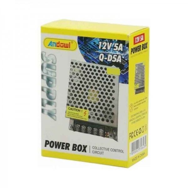Andowl Τροφοδοτικό Ρεύματος 12V 5A 60W Q-D5A