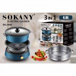 SOKANY Ηλεκτρικός πολυμάγειρας 3σε1 4L 1350W SK-2006