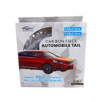 Αυτοκόλλητο προστατευτικό αυτοκινήτου 140 x 3.5cm μαύρο carbon