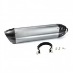 Universal τελικό εξάτμισης ασημί με carbon