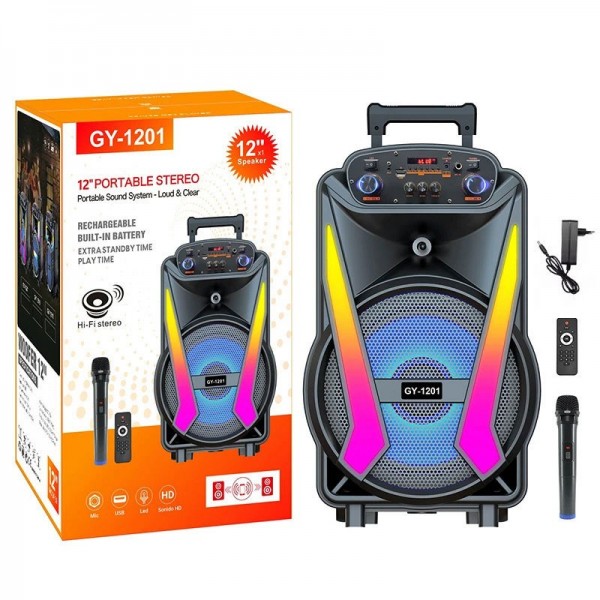 Φορητό ηχείο bluetooth subwoofer με τηλεχειριστήριο GY-1201 Φορητό ηχείο bluetooth subwoofer με τηλεχειριστήριο GY-1201