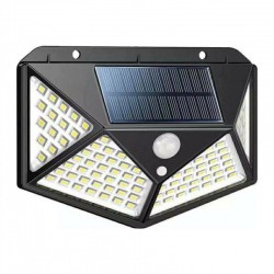 Επιτοίχιο ηλιακό φωτιστικό ψυχρό λευκό 1W 6000K με αισθητήρα κίνησης BK-100