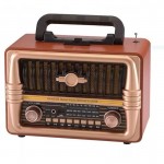 NNS Retro φορητό ραδιόφωνο επαναφορτιζόμενο με bluetooth & USB NS-8079BT