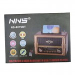 NNS Retro φορητό ραδιόφωνο επαναφορτιζόμενο με bluetooth & USB NS-8079BT