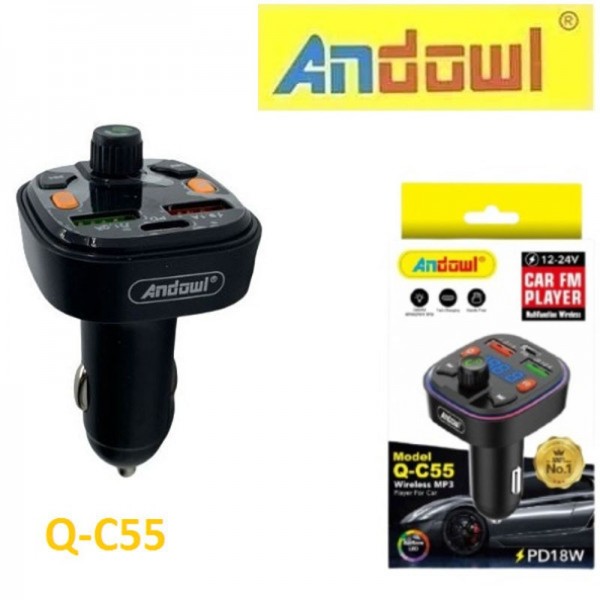 ANDOWL Transmitter αυτοκινήτου με bluetooth Q-C55 ANDOWL Transmitter αυτοκινήτου με bluetooth Q-C55