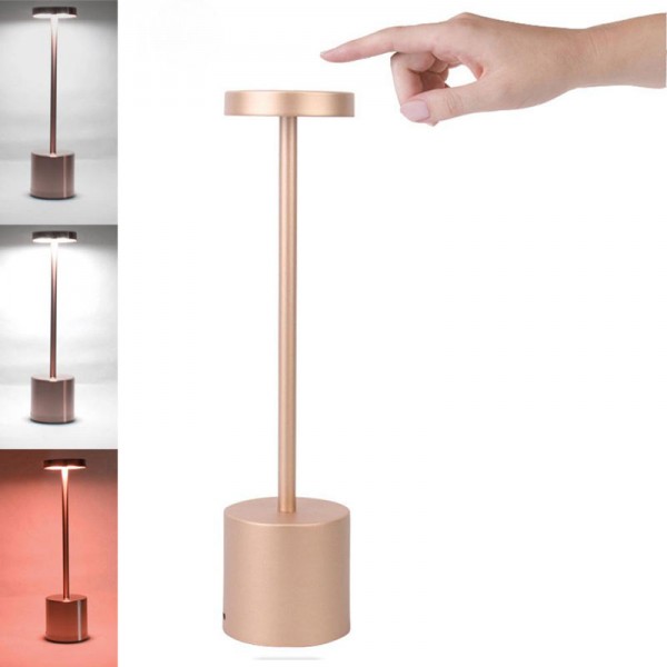 Επιτραπέζιο επαναφορτιζόμενο φωτιστικό rose gold