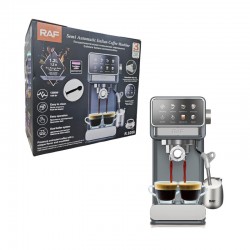 RAF Ημιαυτόματη Ιταλική Καφετιέρα Espresso με Διπλό Λέβητα R-0208 