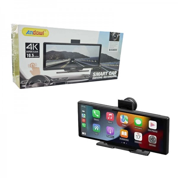 Andowl Κάμερα Αυτοκινήτου 10.5″ 4K με Οθόνη Αφής και Καταγραφή Οδήγησης Q-CA600 Andowl Κάμερα Αυτοκινήτου 10.5″ 4K με Οθόνη Αφής και Καταγραφή Οδήγησης Q-CA600