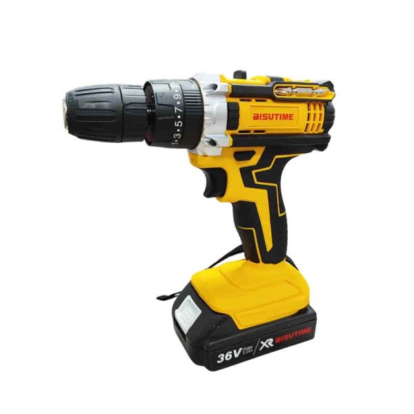 Bisutime Κρουστικό Δραπανοκατσάβιδο με δυο επαναφορτιζόμενες μπαταρίες 36V Bisutime Κρουστικό Δραπανοκατσάβιδο με δυο επαναφορτιζόμενες μπαταρίες 36V