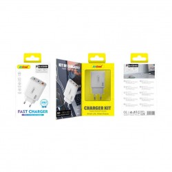 Andowl Γρήγορος φορτιστής κινητού με καλώδιο 65W με Διπλή USB-C & USB-A Q-CD50