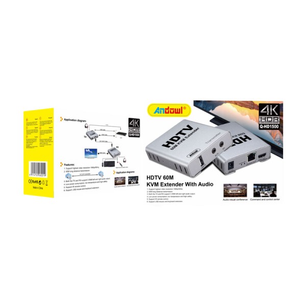 Andowl Ενισχυτής Σήματος HDMI HDTV 60M Q-HD1500 Andowl Ενισχυτής Σήματος HDMI HDTV 60M Q-HD1500