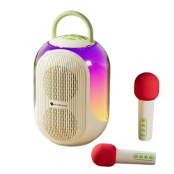 Andowl Φορητό Ασύρματο Ηχείο Bluetooth Karaoke Q-YX133 μπεζ