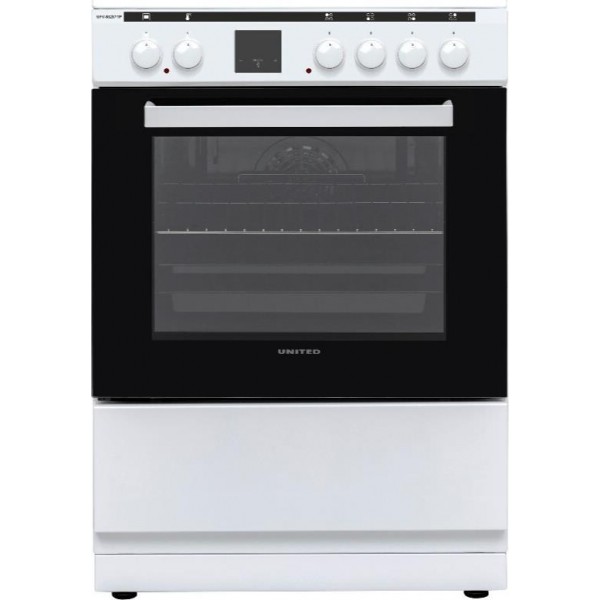 United UFV-68287TP Ηλεκτρική Κουζίνα Κεραμική Λευκή