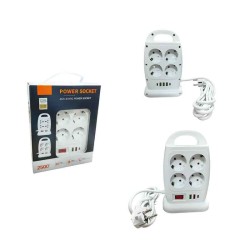 Πολύπριζο Ασφαλείας Μπρος Πίσω με 8 Θύρες και USB