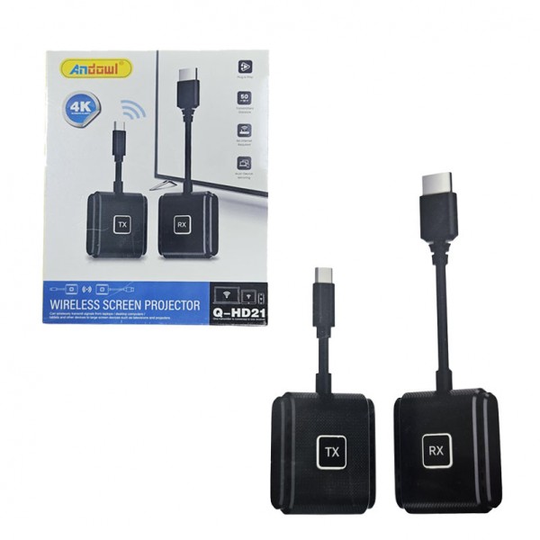 Andowl Ασύρματος Προβολέας Οθόνης 4K Q-HD21 Andowl Ασύρματος Προβολέας Οθόνης 4K Q-HD21