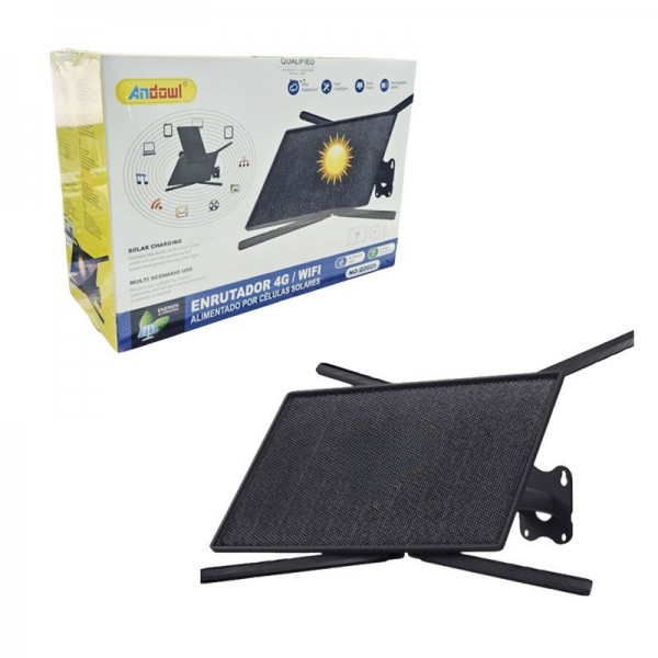 Andowl Ηλιακό Ασύρματο Router Wi-Fi 4G με Επαναφορτιζόμενη Μπαταρία Q2025 Andowl Ηλιακό Ασύρματο Router Wi-Fi 4G με Επαναφορτιζόμενη Μπαταρία Q2025