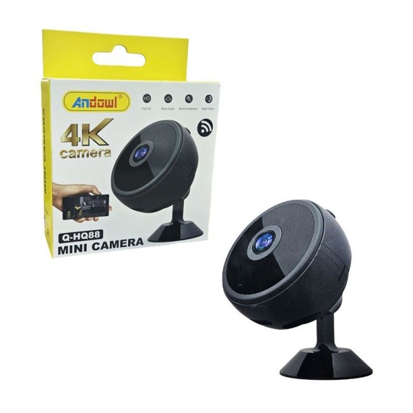Andowl Mini Κάμερα 4K WiFi με Νυχτερινή Όραση & Ανίχνευση Κίνησης Q-HQ88 Andowl Mini Κάμερα 4K WiFi με Νυχτερινή Όραση & Ανίχνευση Κίνησης Q-HQ88