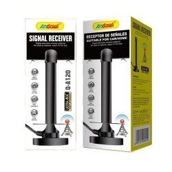 Andowl Q-A120 Εσωτερική Κεραία Τηλεόρασης (απαιτεί τροφοδοσία) Σύνδεση με Ομοαξονικό Καλώδιο