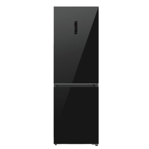 Princess RCBGL355PAR Ψυγειοκαταψύκτης Total NoFrost Μαύρο Γυαλί 185X60X60