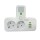 Πολύπριζο 2500W με 2 πρίζες, 2 θύρες USB-A, 1 θύρα USB-C & διακόπτη