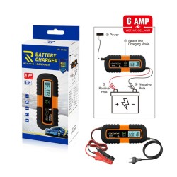 RCHANG Φορτιστής μπαταρίας αυτοκινήτου 6AMP 6-12V W17926