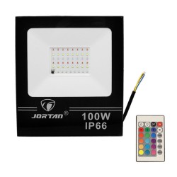 JORTAN LED Προβολέας 100W RGB 220V JGTGD-TP100WRGB