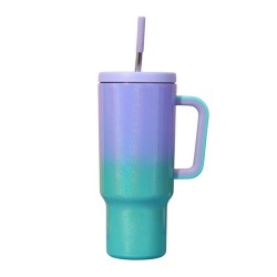 Θερμός ανοξείδωτο με καλαμάκι & λαβή 1.2lt