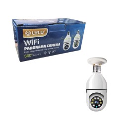 LYLU Κάμερα Ασφαλείας WiFi 360° Τύπου Λάμπας