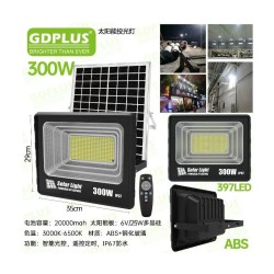 GDSUPER LED Στεγανός ηλιακός προβολέας 300W ψυχρό λευκό 6500K GD-300H
