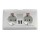 Διπλή εντοιχιζόμενη πρίζα με 2 θύρες USB & διακόπτες