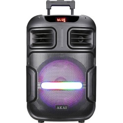 AKAI ABTS-X5 Fusion Φορητό Ηχείο Party με Τρόλεϊ 50W RMS, Bluetooth 5.0/TWS, USB/TF/AUX, FM, Ασύρματο Μικρόφωνο