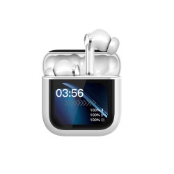 AKAI BTE-J600W AENC Ασύρματα Ακουστικά Bluetooth 6.0 με ANC/ENC, 4 Μικρόφωνα & Θήκη με Οθόνη 2.01″ – έως 60h (Λευκά)