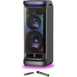 AKAI DJ-Y9L Φορητό Party Speaker με Bluetooth & DiscoBall Lights, 600W RMS, 12″ Subwoofer