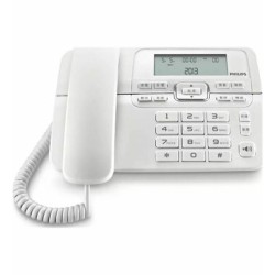Philips M20W/GRS Λευκό Ενσύρματο τηλέφωνο με μεγάλα πλήκτρα και οθόνη LCD