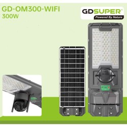 GDSUPER Ηλιακός προβολέας δρόμου 300W με ενσωματωμένη κάμερα ασφαλείας GD-OM300-WIFI