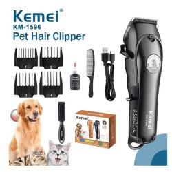 Kemei KM-1596 Επαναφορτιζόμενη Κουρευτική Μηχανή Κατοικιδίων