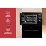 Morris B6129MW Εντοιχιζόμενος Φούρνος Μικροκυμάτων με Grill 25lt Μαύρος