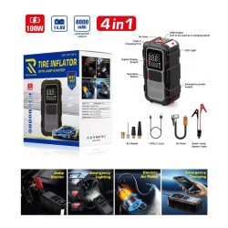RCHANG 4 σε 1 εκκινητής μπαταρίας αυτοκινήτου 100W W17145-11