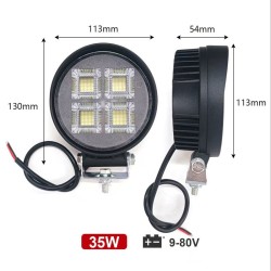 RCHANG Στρογγυλός προβολέας εργασίας LED 35W W18437-15
