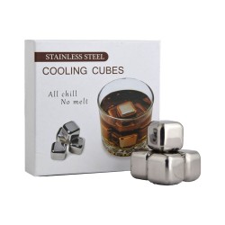 Παγάκια cooling cubes από ανοξείδωτο ατσάλι 4τμχ