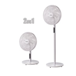 Ανεμιστήρας Ορθοστάτης PRSF-80645 Primo 16'' 40εκ. Με Τηλεχειριστήριο 9Φτερά Λευκός 2 σε 1