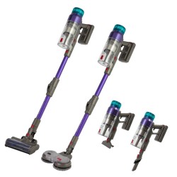 Σκούπα επαναφορτιζόμενη PRVC-40507 Primo Apollo Aqua Flex 3σε1 29.6V BLDC μοτέρ Γκρι-Μωβ