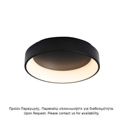 ACA NETTO ΦΩΤΙΣΤΙΚΟ ΟΡΟΡΦΗΣ ΜΑΥΡΟ ΜΑΤ ΜΕΤΑΛΛΙΚΟ LED 48W 3000K 2630Lm IP20 Φ600Χ140mm