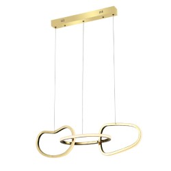 ACA ΚΡΕΜΑΣΤΟ Φ/Σ LED 42W 3300LM CCT IP20  ΧΡΥΣΟ ΑΤΣΑΛΙ + ΑΚΡΥΛΙΚΟ